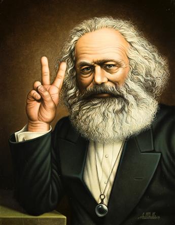 BRALDT BRAL DS (1951-) Karl Marx. V for Victory. Cover of Der Spiegel magazine.